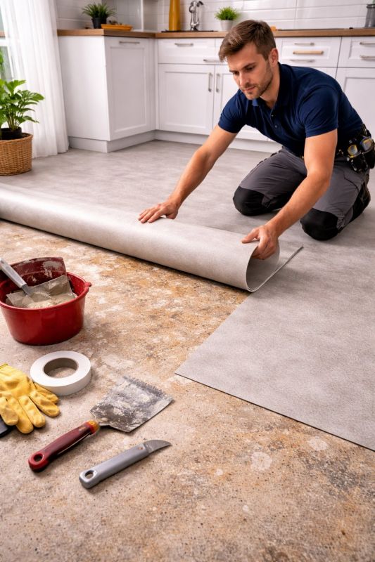 Linoleum Floor Installation in West Hartford, CT