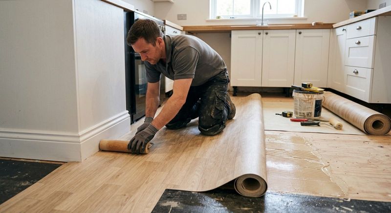 Sheet Linoleum Installation in Granby, CT